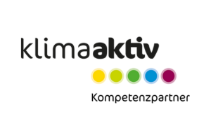 Logo klimaaktiv Kompetenzpartner - Klimaschutzinitiative als Teil der Österreichischen Klimastrategie.